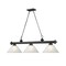 Z-Lite Cordon 3 Light Billiard, Matte Black & White Linen 2306-3MB-AWL14 - alternate 7